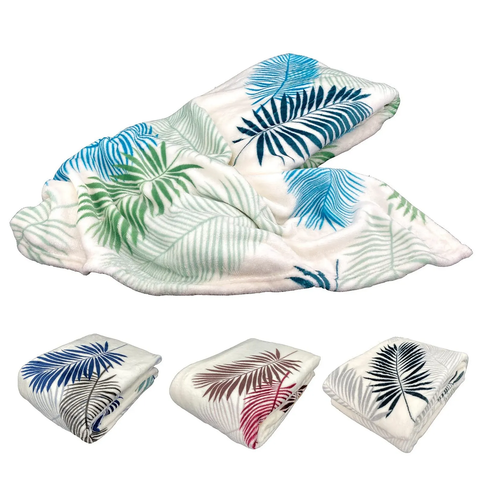 Покривало heimtexland Tropical Super Soft Flannel 150 x 200 см Листя пальми Тип 853 Сірий, фото №4 Покривало heimtexland Tropical Super Soft Flannel 150 x 200 см Листя пальми Тип 853 Сірий, фото №4