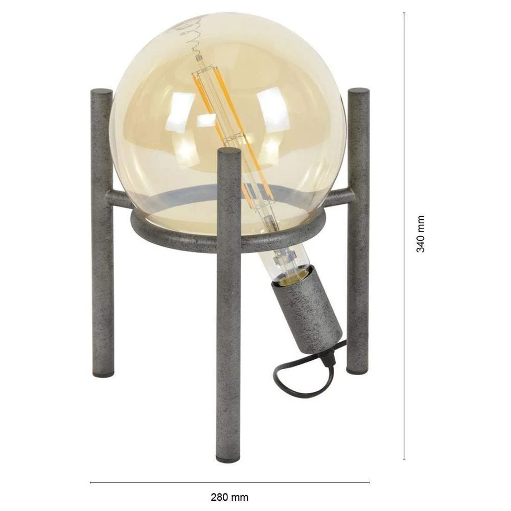 Настільна лампа famlights Alisa Industrial Метал Срібляста, фото №6