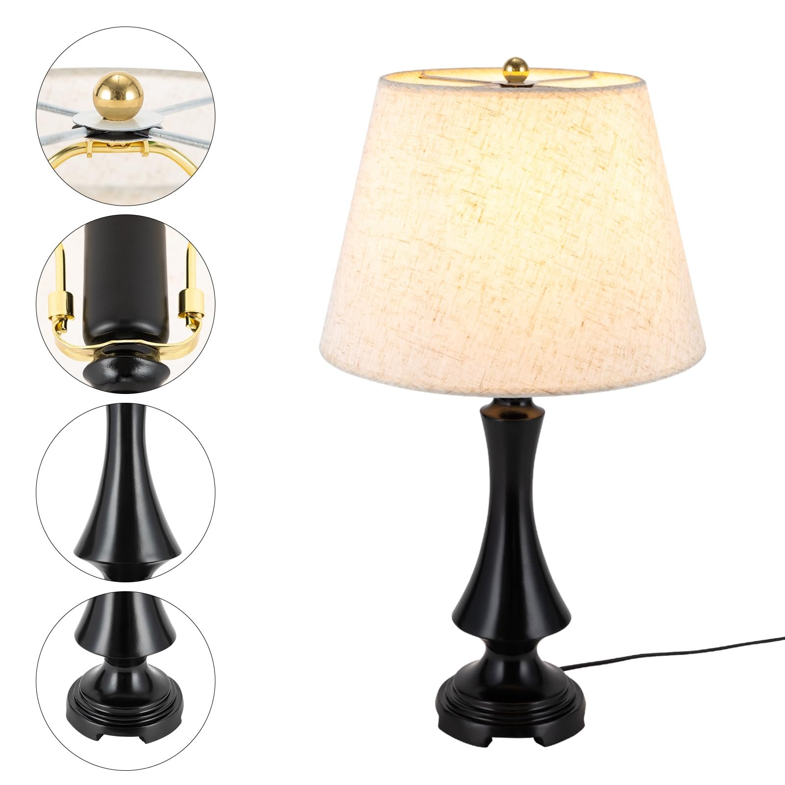 Настільна лампа LED з вимикачем на кабелі макс. 40 Вт, фото №5