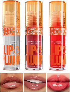 Набор Плампинг Lip Oil Shine увлажняющий блеск для губ с глиттером Прозрачный Инстант Lip Oil Lip Balm Lip Glaze набор для женщин - Фото 1