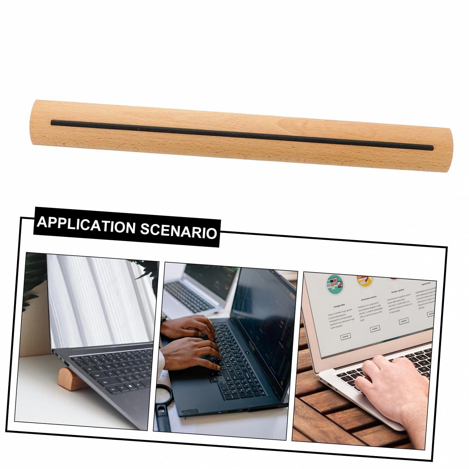 Підставка для ноутбука дерев'яна Happyyami регульована, натуральне дерево, елегантний дизайн, компактна для офісу та дому, фото №4