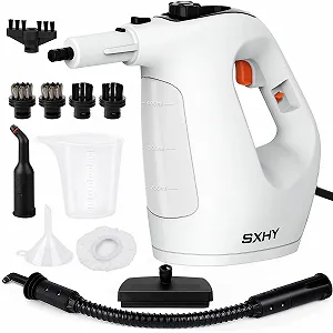 Ручний пароочисник SXHY Portable, багатоцільовий, прозорий резервуар для води, набір аксесуарів з 11 предметів для дивана, душу, оббивки - Фото 1