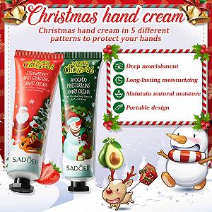 Крем для рук Allony Christmas, Мини-набор кремов для рук, Подарки для вечеринки для женщин, Небольшие рождественские подарки для женщин, Коллег, Сотрудников и Членов семьи, 5 штук synthetic.ua - Фото 1