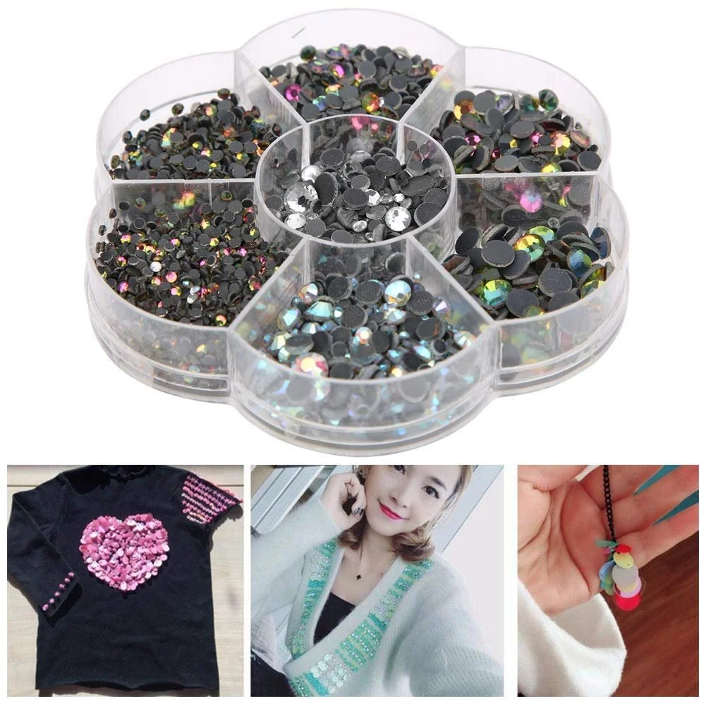 Скляні стрази 2-6 мм для виготовлення ювелірних виробів своїми руками, різні кольори, спеціальний скляний матеріал для одягу та взуття (1), фото №3