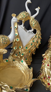 Цукерниця, статуетка Павич золота synthetic.ua - Фото 1