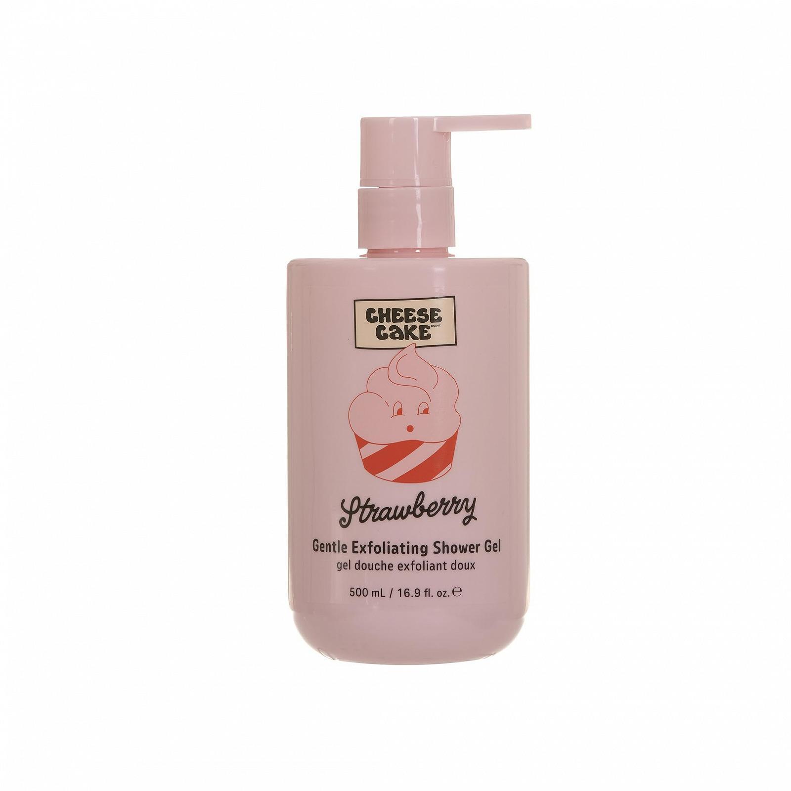 Гель-пілінг для душу Cheese Cake Strawberry для підлітків та дівчат полуничний 500 мл, фото №1