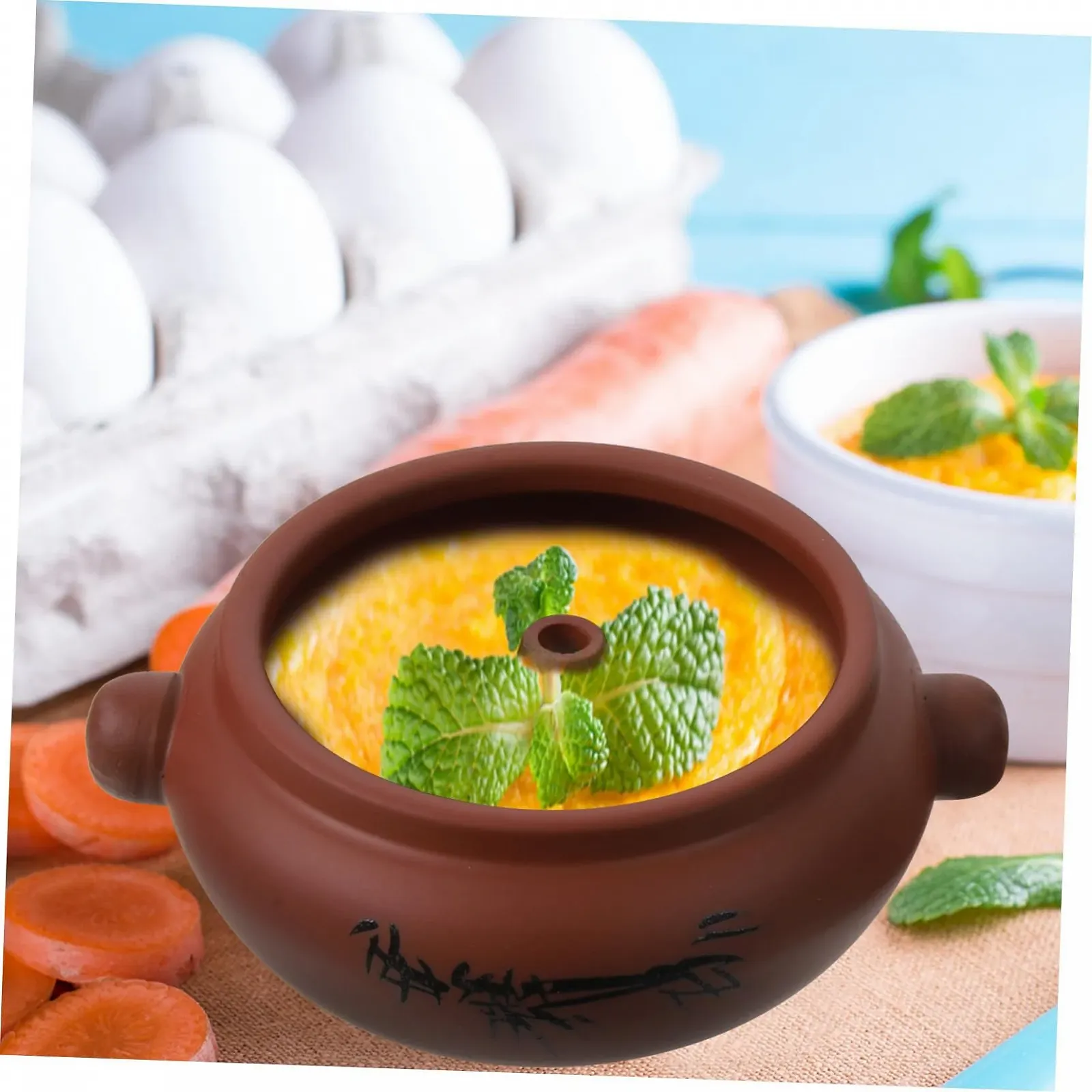 Керамічний горщик для тушкування TOYANDONA термостійкий, фото №4