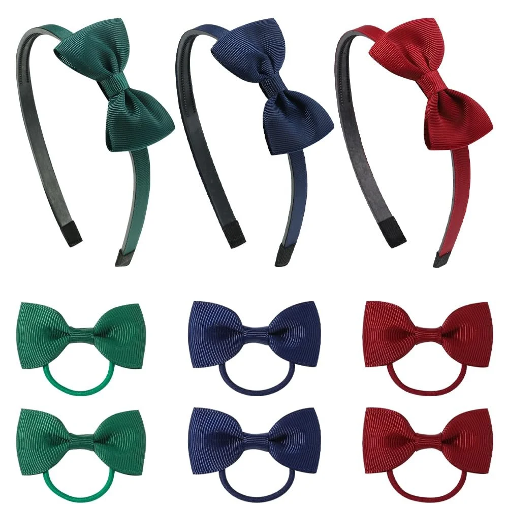 Набір Обруч для волосся з бантом 9 шт., фото №1