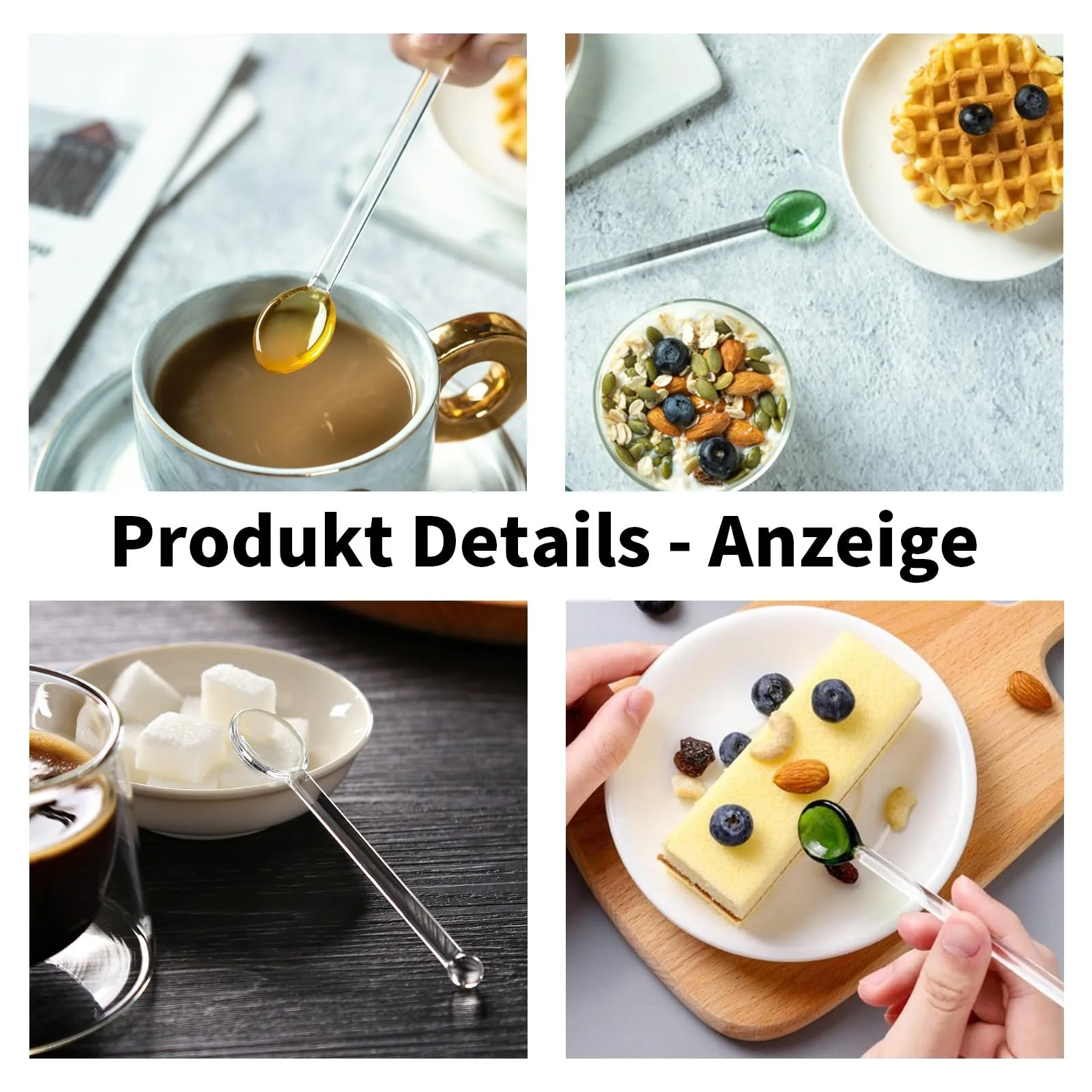 Набір скляних ложок 6 шт, фото №7 Набір скляних ложок 6 шт, фото №7