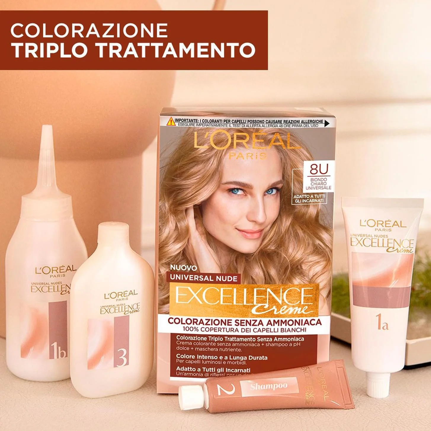 Фарба для волосся Biondo Chiaro Universal 8u, фото №6 Фарба для волосся Biondo Chiaro Universal 8u, фото №6