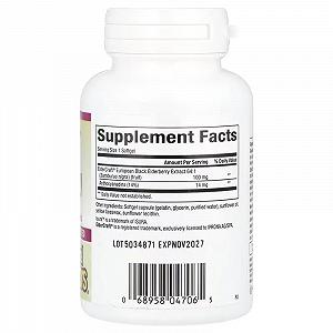 Екстракт чорної бузини Natural Factors Black Elderberry 100 mg 60 Fast-Acting Softgels synthetic.ua - Фото 1