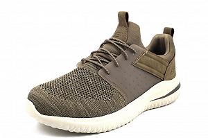 Кроссовки Skechers мужские для хайкинга вязаные слипоны на шнурках - Фото 1