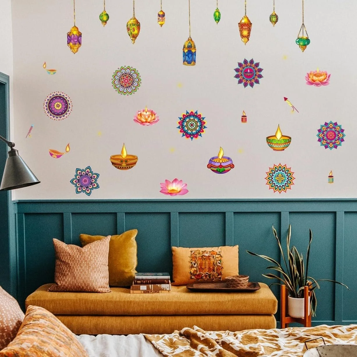 Наклейка на стіну HPNIUB Diwali Ранголі Дія 30 x 90 см, фото №5