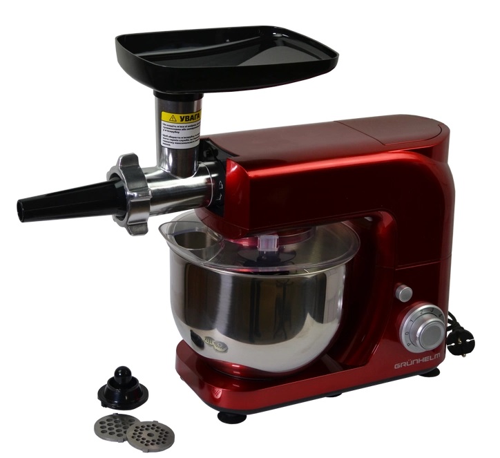 Кухонный комбайн Grunhelm GKM0022R 1800 Вт красный, фото №3 Кухонный комбайн Grunhelm GKM0022R 1800 Вт красный, фото №3