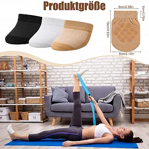 6 пар носков для передней части стопы, силиконовые, невидимые носки, нескользящие полуноски, носки для пальцев, женские балетки, носки для высоких каблуков synthetic.ua - Фото 1