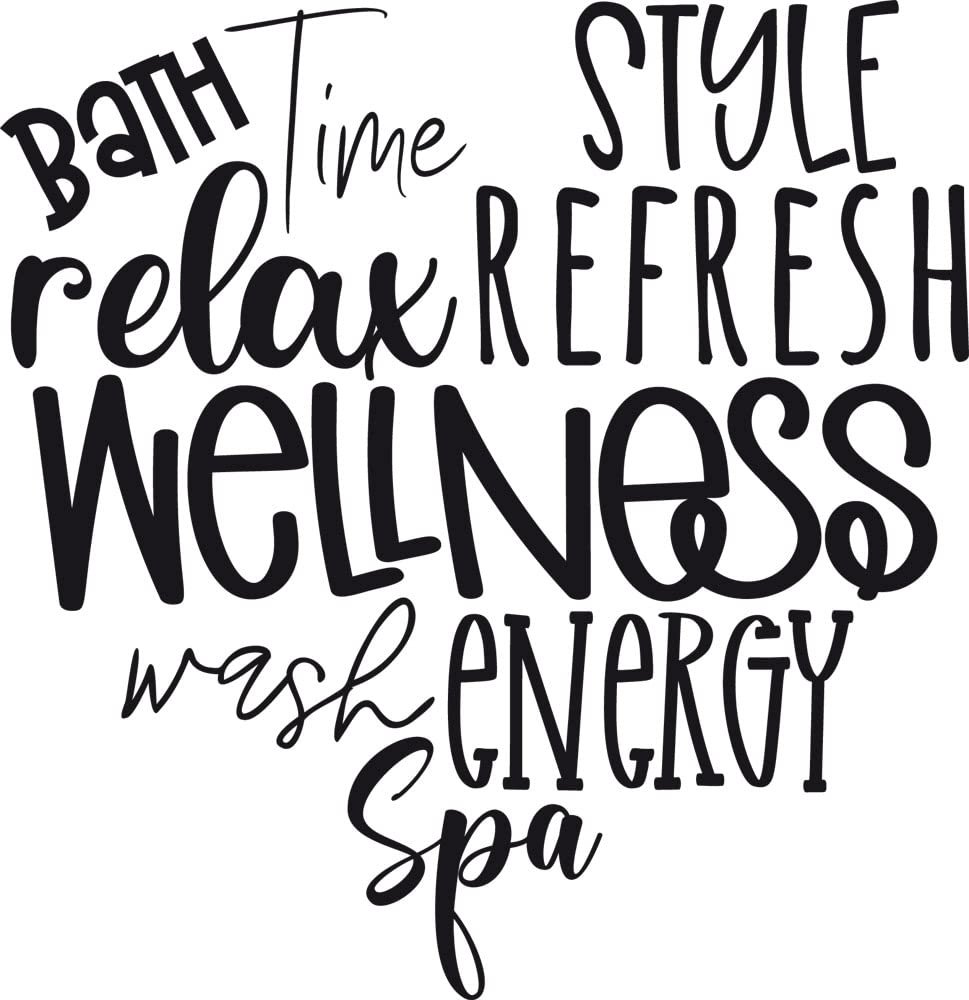 Наклейка на стіну GRAZDesign Bathroom Wellness Heart 31 x 30 см Black, фото №2