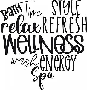 Наклейка на стіну GRAZDesign Bathroom Wellness Heart 31 x 30 см Black synthetic.ua - Фото 1