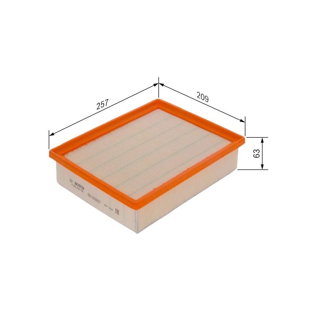 Повітряний фільтр BOSCH F 026 400 496 для FIAT GMC NISSAN OPEL RENAULT VAUXHALL, фото №1 Повітряний фільтр BOSCH F 026 400 496 для FIAT GMC NISSAN OPEL RENAULT VAUXHALL, фото №1