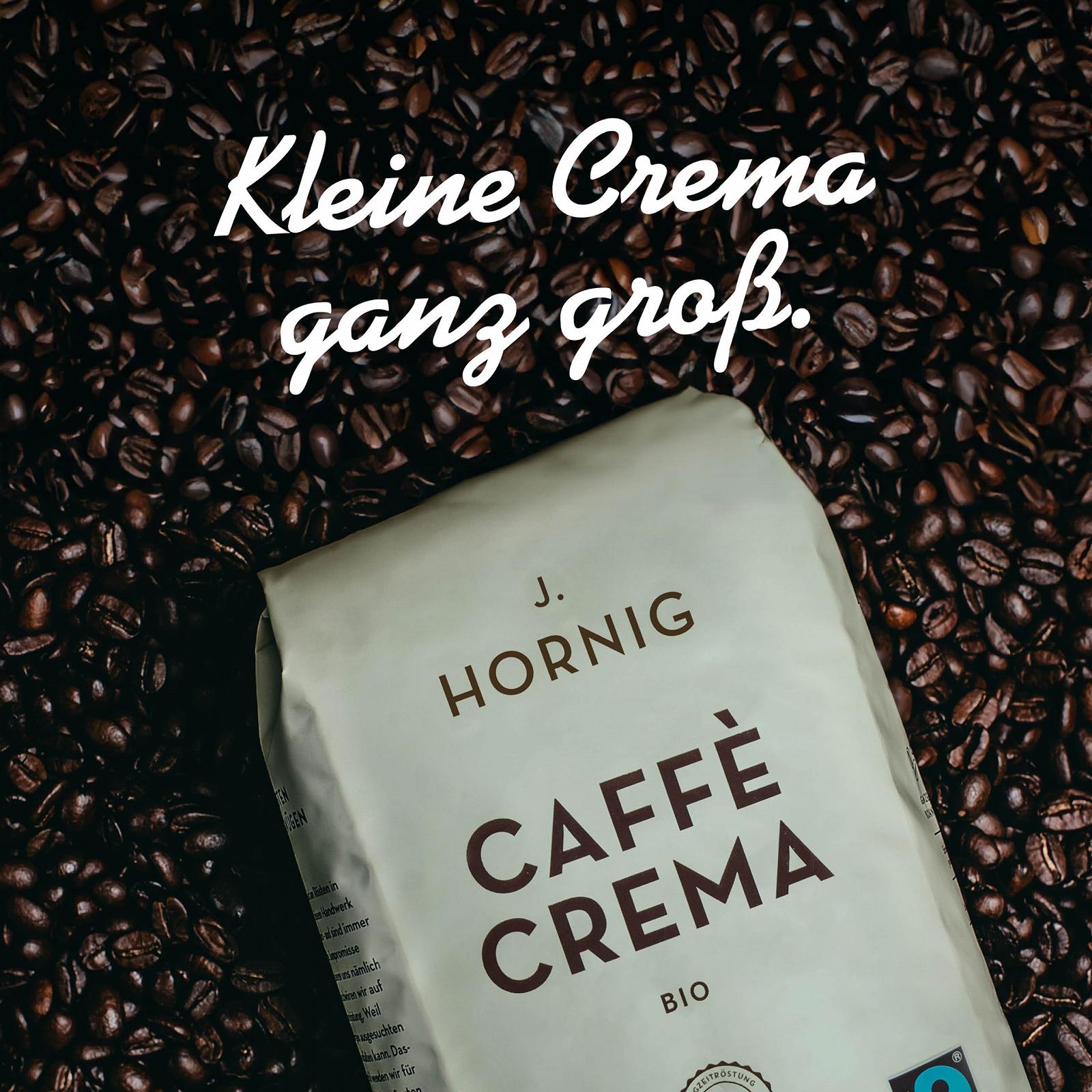 Кава в зернах J. Hornig Espresso Bio & Fairtrade Caffè Crema Bio 1 кг Шоколадний смак, фото №4