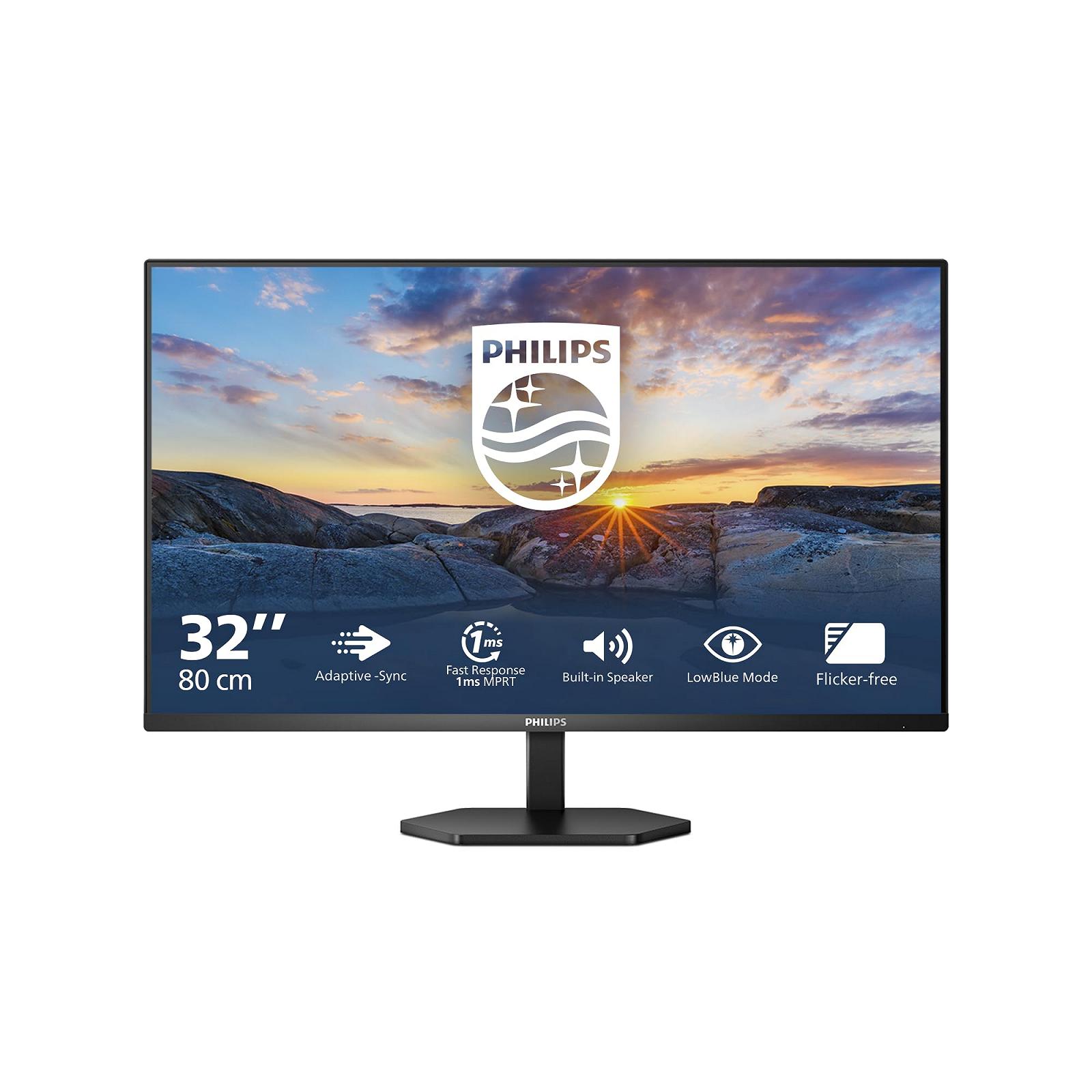 Монітор Philips 32E1N3100LA 32 дюйми Full HD вбудований динамік чорний, фото №2 Монітор Philips 32E1N3100LA 32 дюйми Full HD вбудований динамік чорний, фото №2