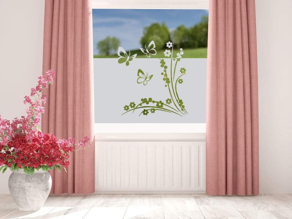 Плівка для вікна Метелик та Квіти 80 x 57 см, фото №2