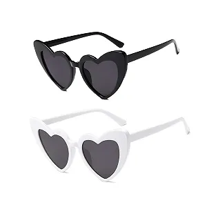 Солнцезащитные очки LLGSDLL Ретро Сердце Хиппи Без оправы Candy Прозрачные - Фото 1