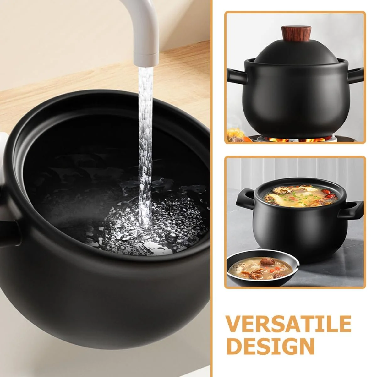 Каструля BESPORTBLE з кришкою термостійка антипригарна для газових плит, фото №5