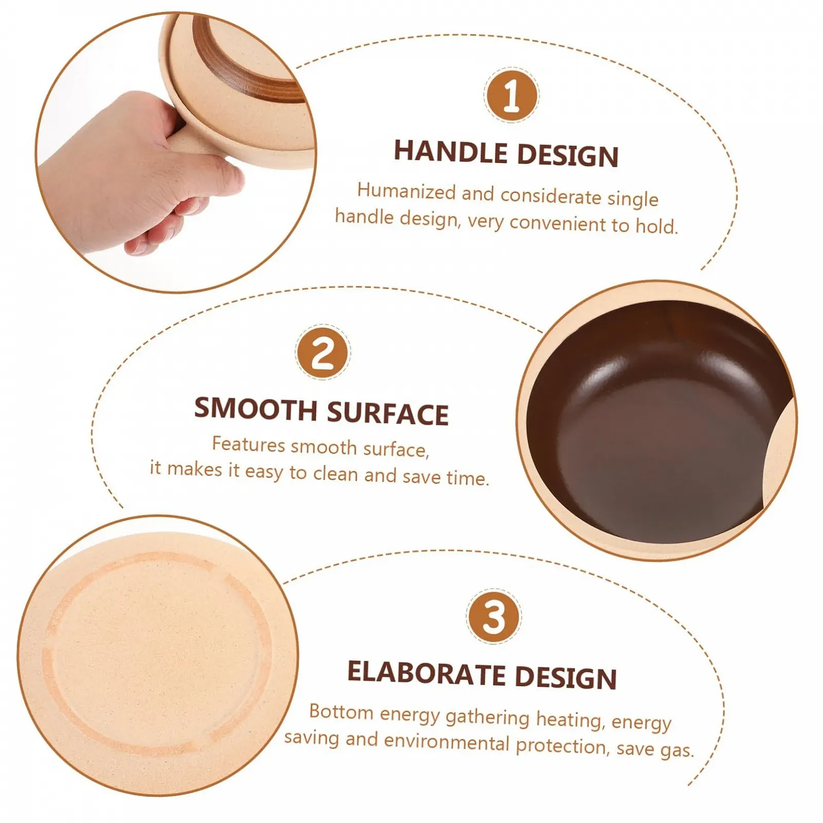 Керамічний Ківш VALICLUD з кришкою термостійкий для супів та рису, фото №4