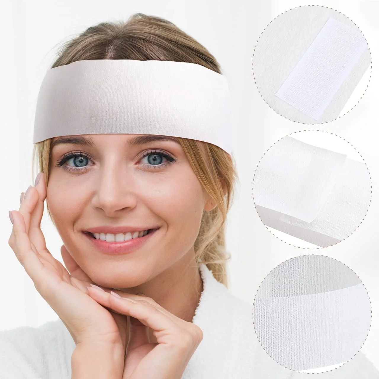 Пов'язка на голову одноразова Healeved для спа-процедур, фото №6 Пов'язка на голову одноразова Healeved для спа-процедур, фото №6