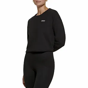 Свитер DKNY Спортивный Женский Металлический Логотип Укороченный Пуловер synthetic.ua - Фото 1
