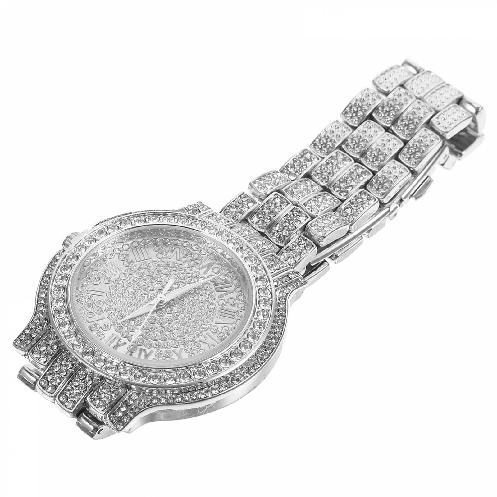 Цифровий годинник LIFKOME з стразами Жіночий годинник Золотий, фото №1