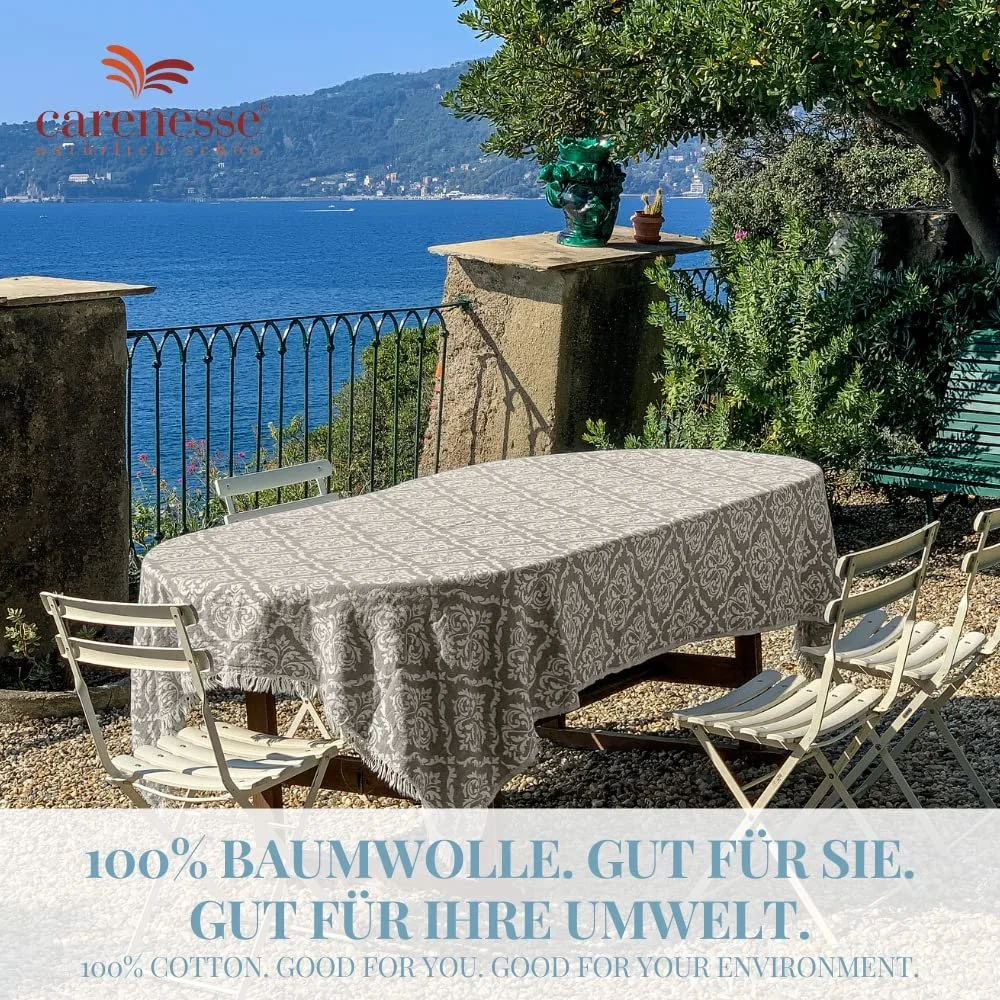 Покрывало Carenesse Baroque сине-белое, 180 x 220 см, 100% хлопок, двухстороннее, высококачественное жаккардовое плетение, фото №6