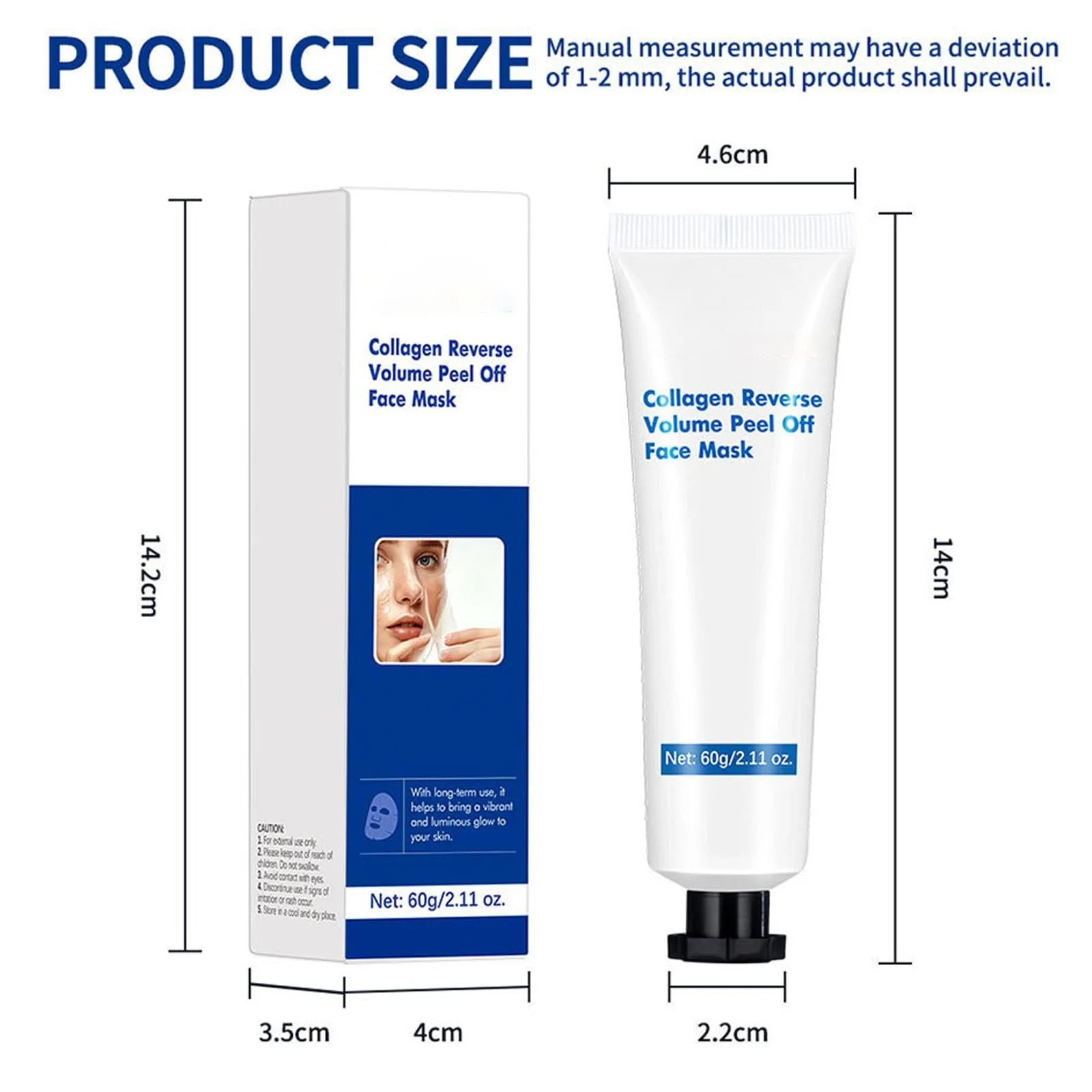 Маска для обличчя проти зморшок, гідратуюча колагенова маска нічна, фото №7