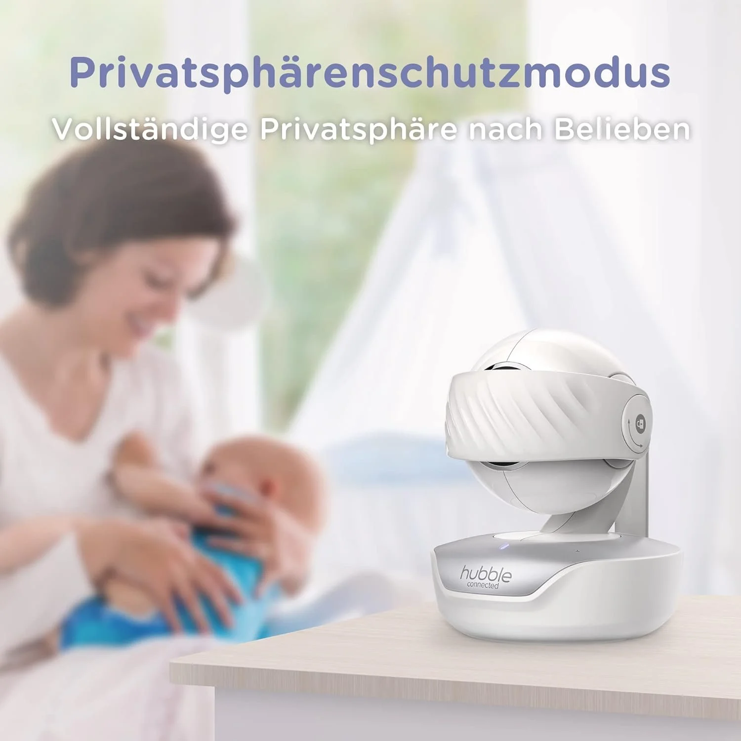 Детская видеоняня с монитором 5'' Hubble Connected Nursery Pal HD WI-FI Белый, фото №4