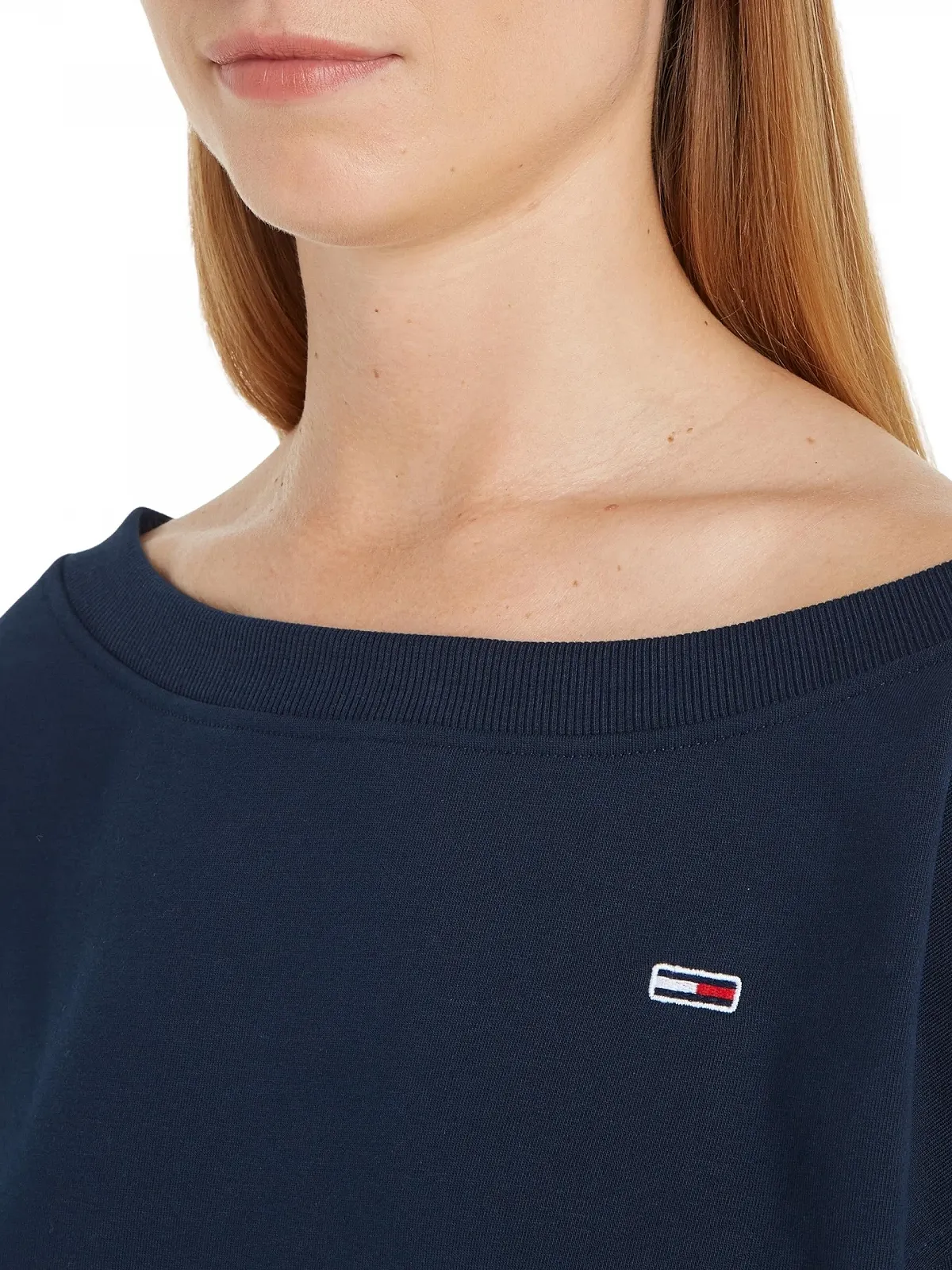 Женский свитшот Tommy Jeans с открытыми плечами и вырезом лодочкой, фото №3