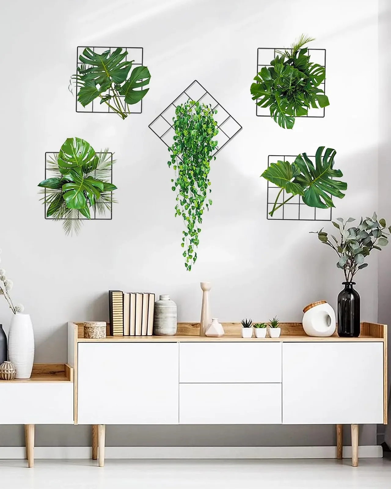 Наклейки на стіну Набір 2 шт. Водостійкі 3D Зелені рослини, фото №7