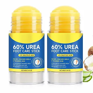 Стик для ухода за ногами 60% Urea увлажняющий для сухой и потрескавшейся кожи 1.41 oz (2 шт., 40 г) - Фото 1