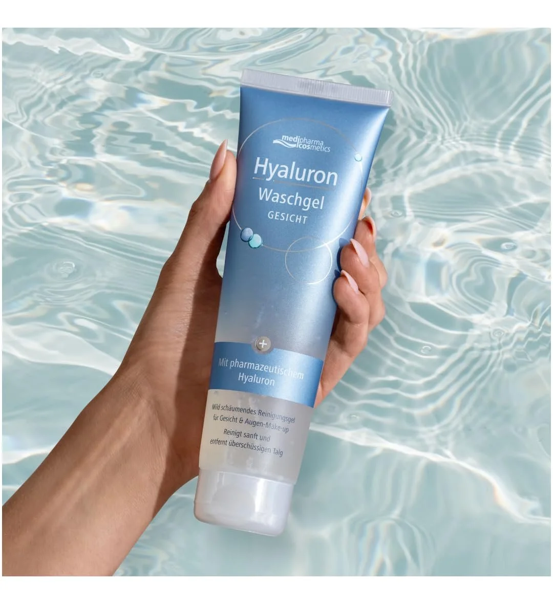 Гель для вмивання Hyaluronic, для ніжного очищення обличчя та зняття макіяжу, для сухої та чутливої шкіри, зволожує шкіру, м'яке спінювання, фото №5