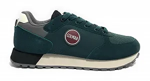 Кроссовки COLMAR Travis Authentic 006 Suede/Tessuto Bottle Green/Black/Grey - Фото 1