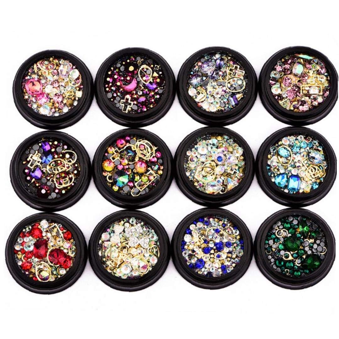 Набір страз для нігтів Форма нерівна Кристали Перли Блискітки, фото №5