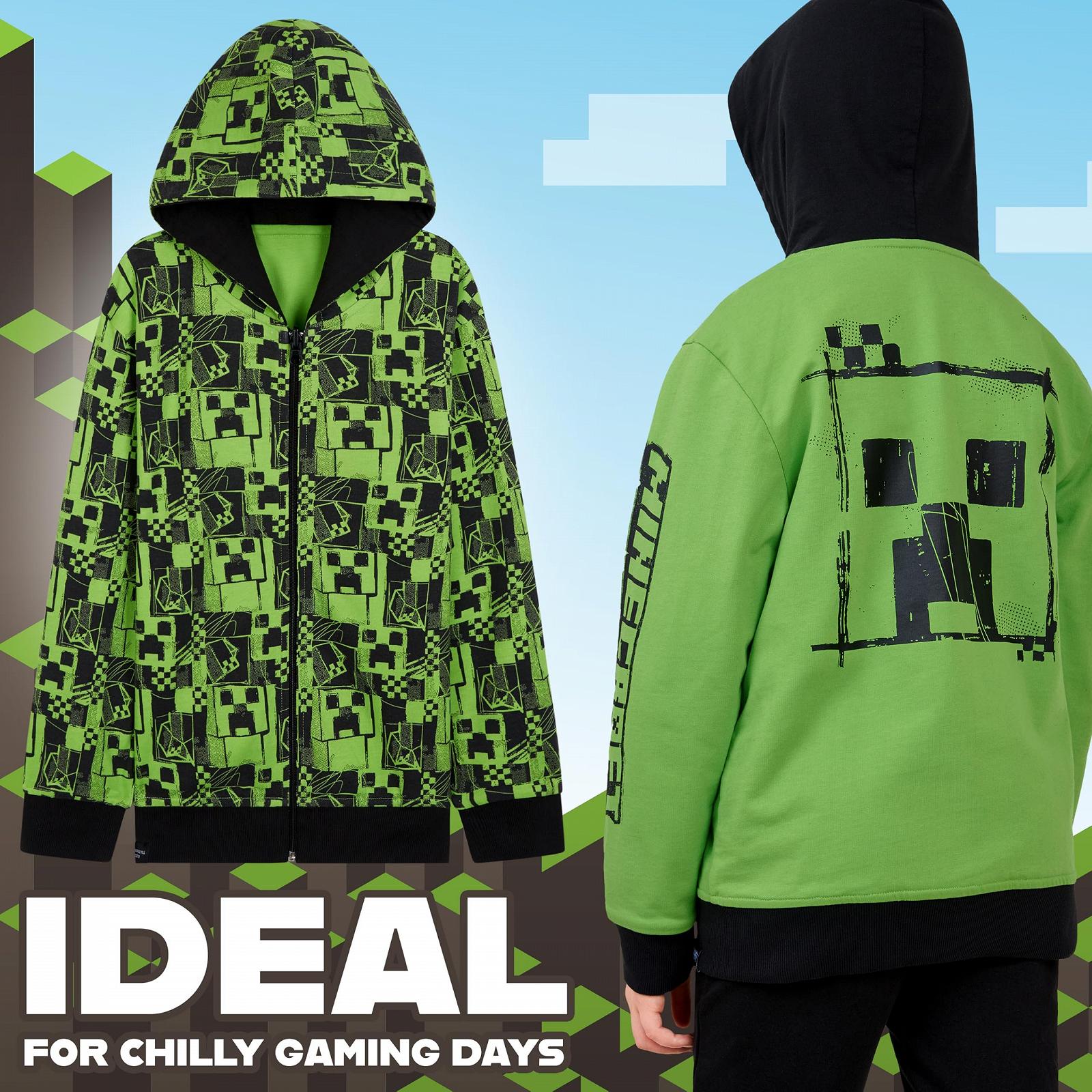 Худі Minecraft Creeper Reversible для хлопчиків з блискавкою, фото №3