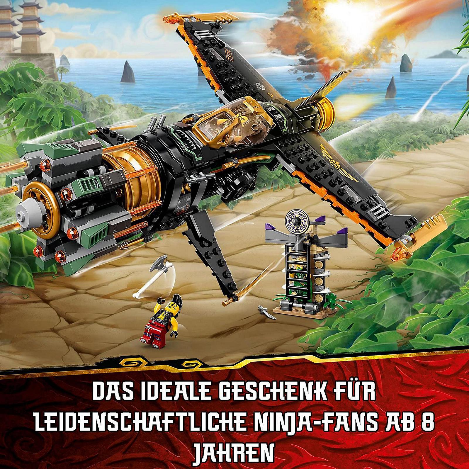 Конструктор LEGO Ninjago 71736 Самолет Кол Сокрушители с тюрьмой и коллекционной фигуркой Золотого Ниндзя Кая, фото №7