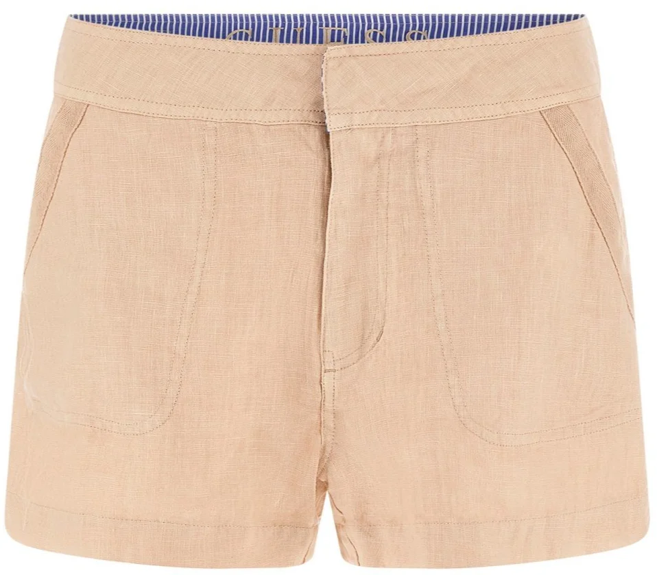 Жіночі лляні шорти GUESS JEANS / Бежеві / Розмір S, фото №1