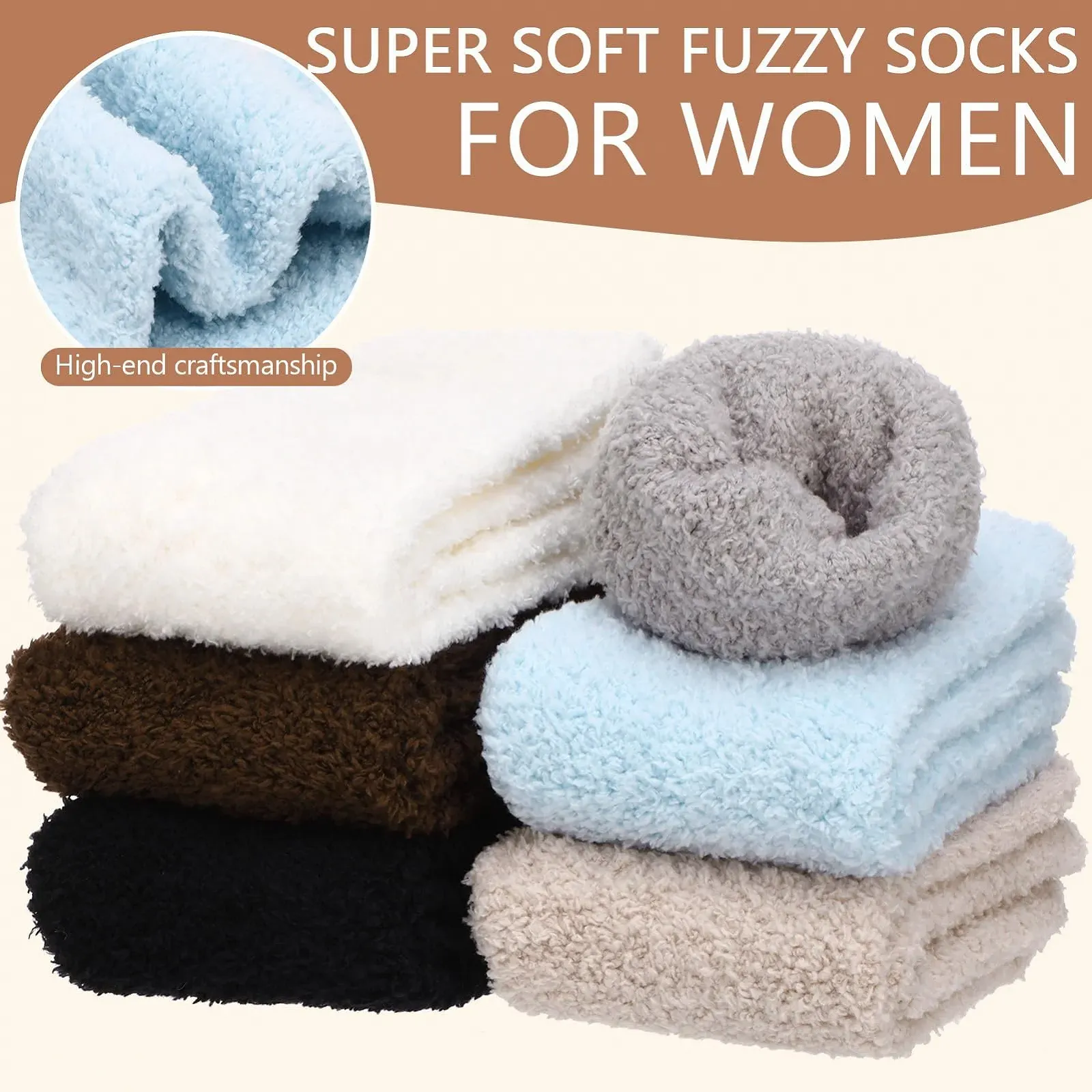 Шкарпетки Жіночі Теплі Пухнасті 6 пар, розмір 36-41, фото №4 Шкарпетки Жіночі Теплі Пухнасті 6 пар, розмір 36-41, фото №4