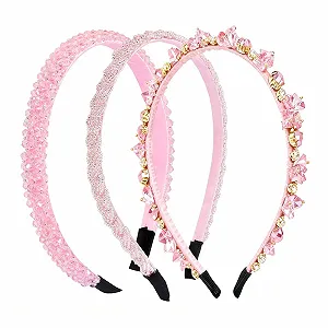 Набор обручей на голову со стразами, 3 шт. - Фото 1