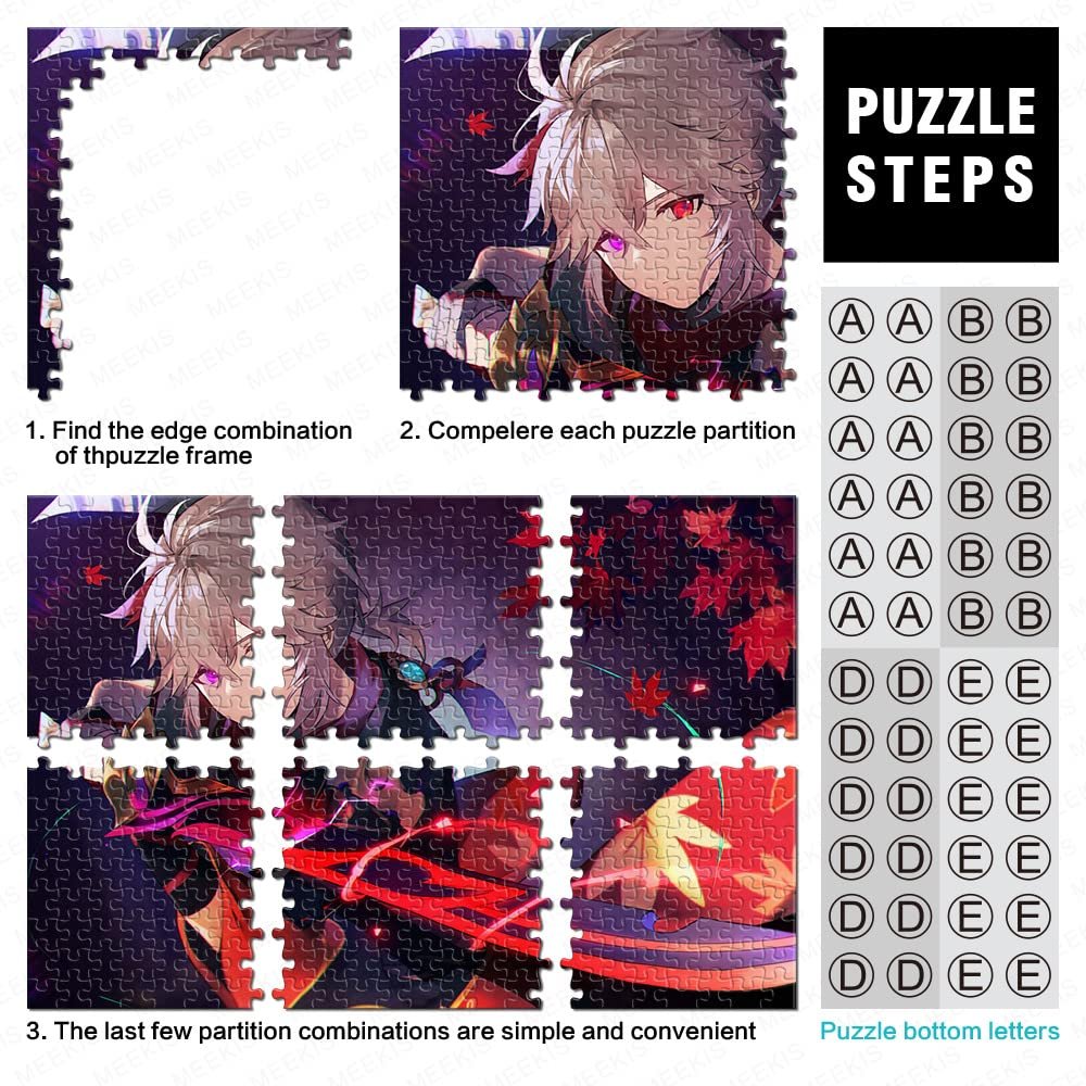 Пазл Genshin Impact Kaedehara Kazuha 1000 деталей картонний 26 x 38 см, фото №4