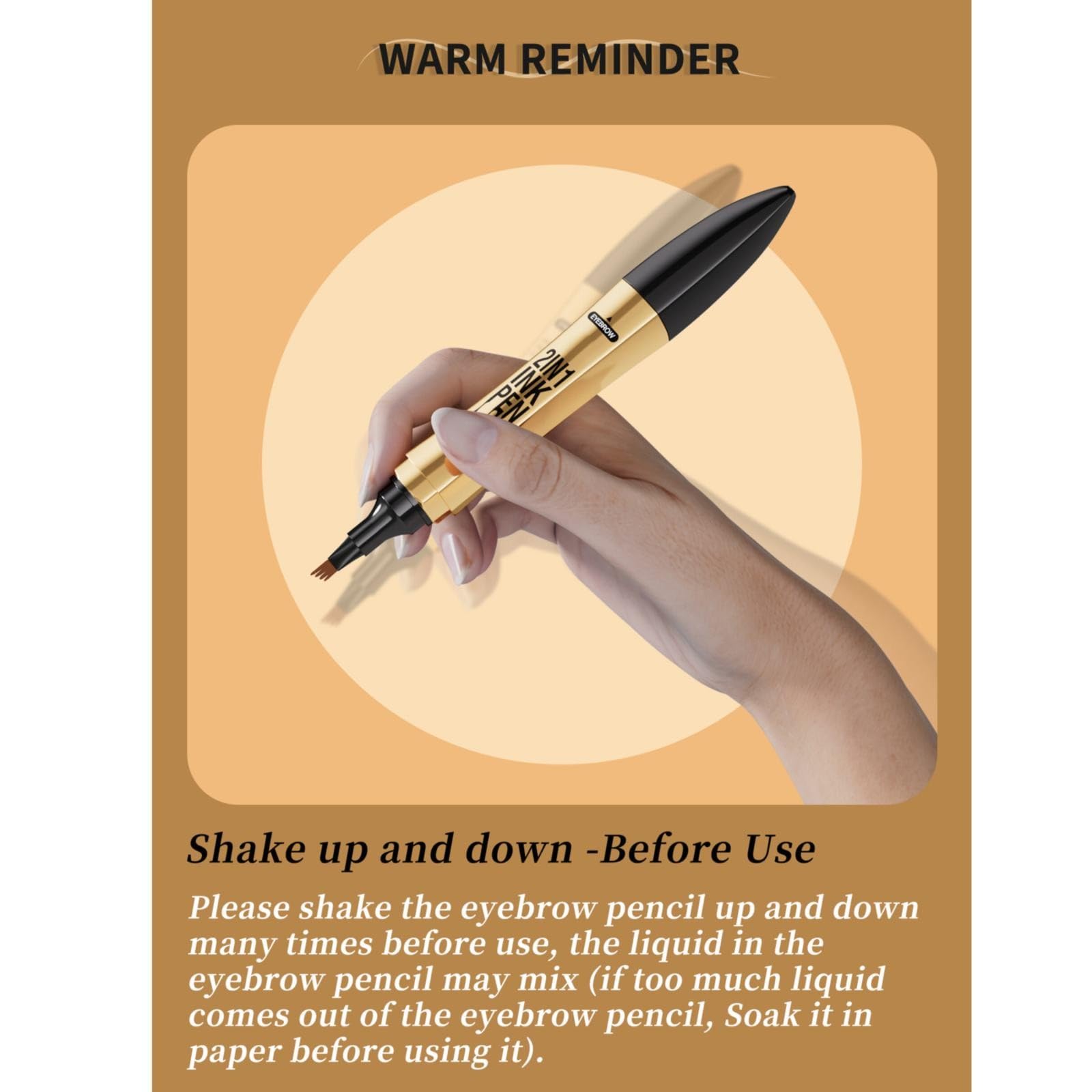 Олівець для брів з наконечником 4-Tip та ультраточний олівець для брів середньо-коричневий та чорний, BK2, один розмір, фото №5