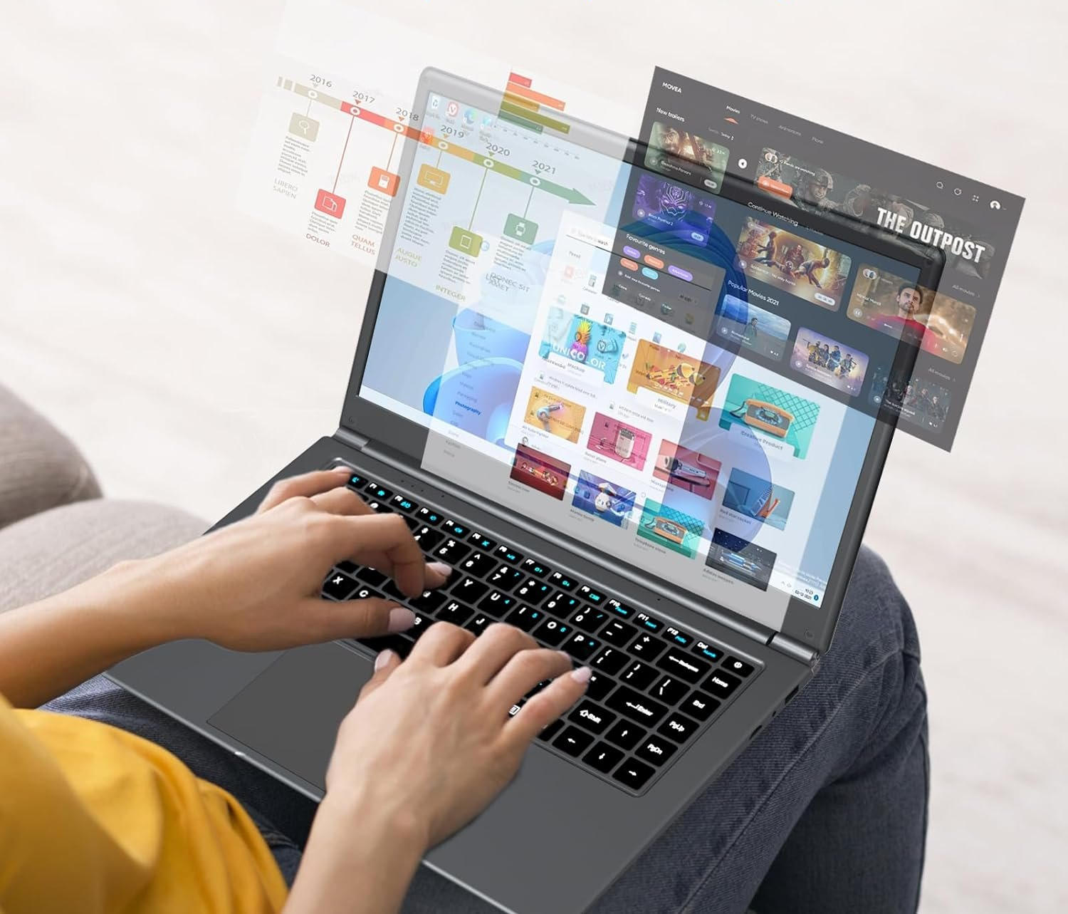 Ноутбук 14" Teclast F7 Plus 2 Intel Celeron N4120 RAM 8GB SSD 256GB Win11 (UKR), фото №3