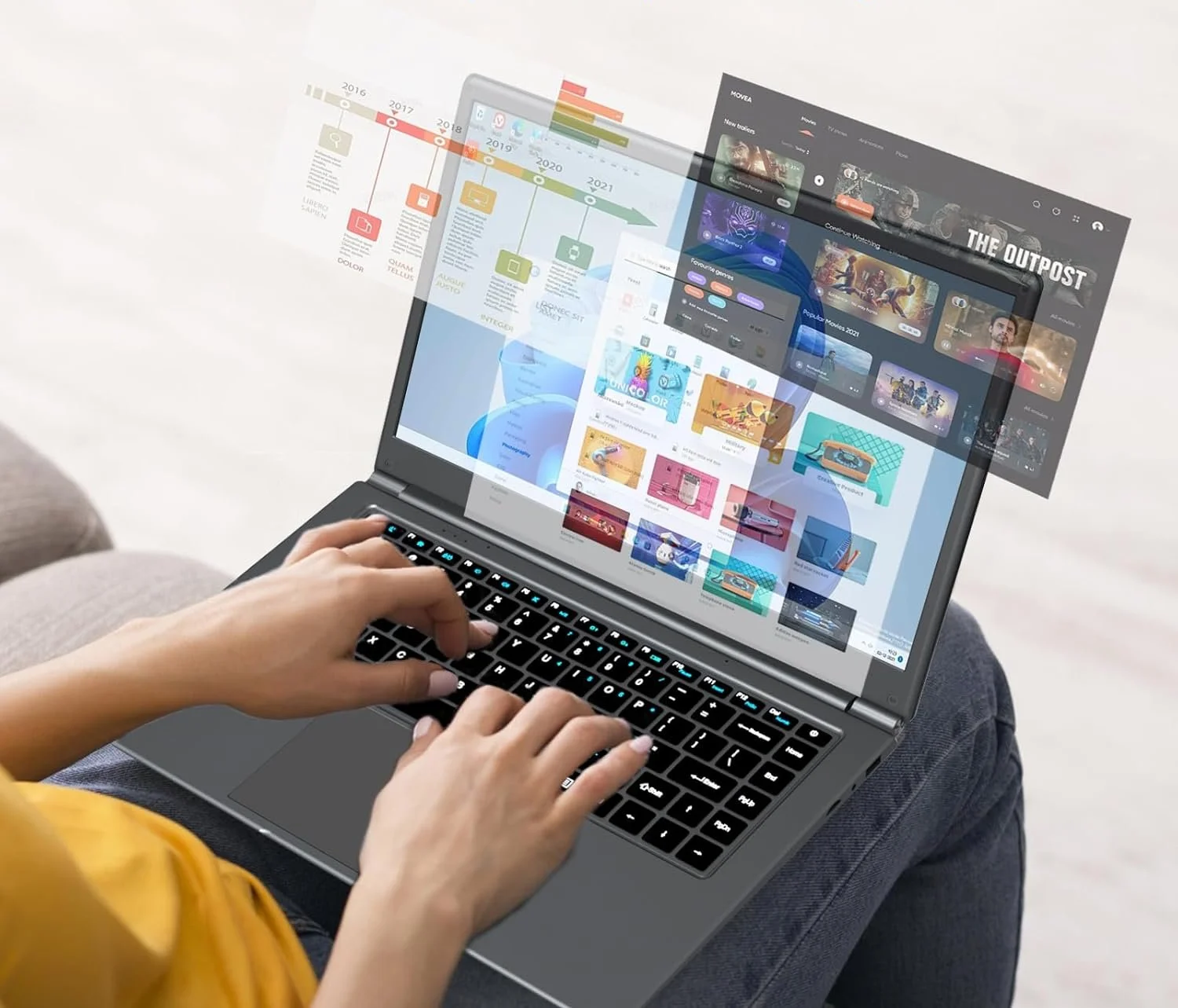 Ноутбук 14" Teclast F7 Plus 2 Intel Celeron N4120 RAM 8GB SSD 256GB Win11 (UKR), фото №3