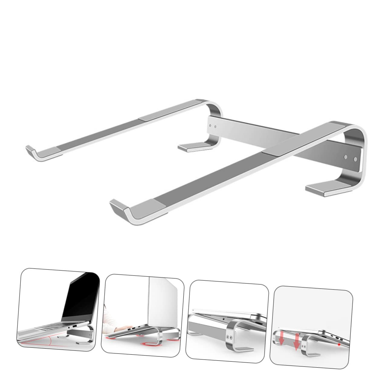 Підставка для ноутбука Gatuida Алюмінієвий сплав Потовщена Багатоточкова підтримка, фото №4 Підставка для ноутбука Gatuida Алюмінієвий сплав Потовщена Багатоточкова підтримка, фото №4